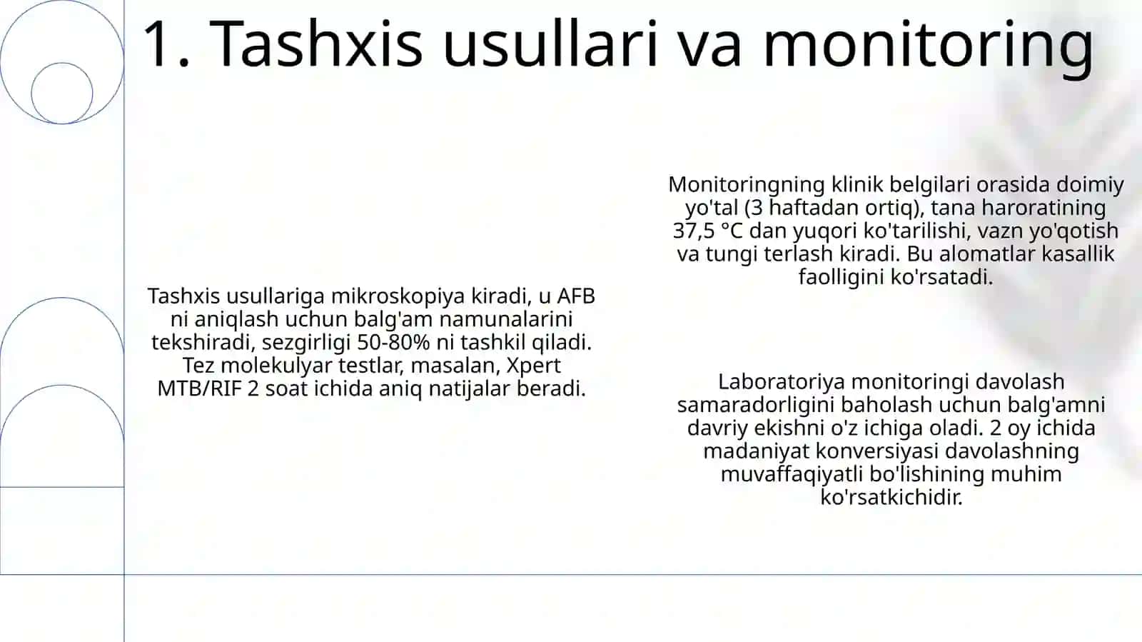 Tuberkulyoz bemorlarini kuzatish va davolash usullari 3