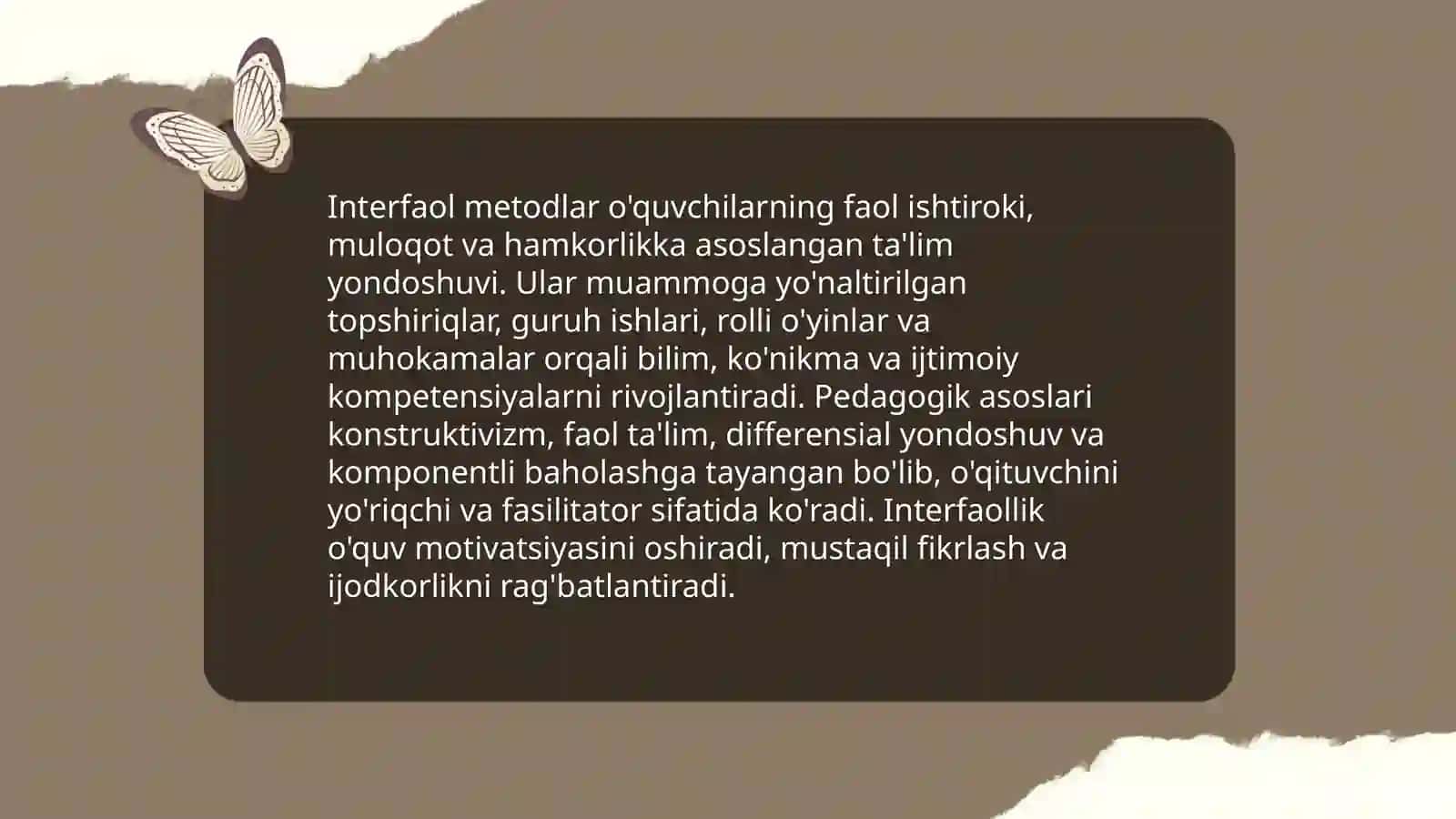 Interfaol metodlarning ta'lim jarayonidagi o'rni 3