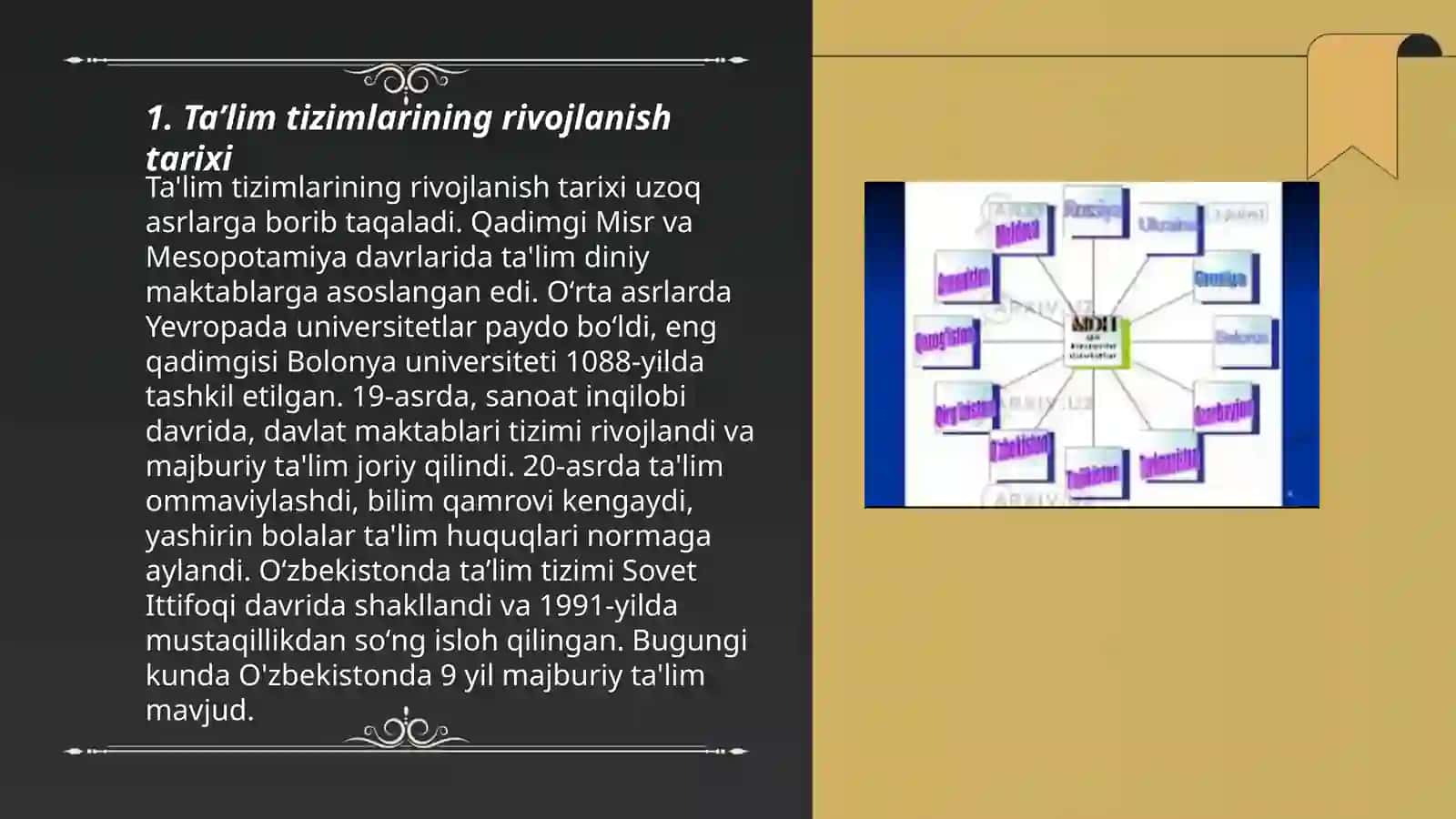 Taʼlim tizimlarining rivojlanish tarixi 3