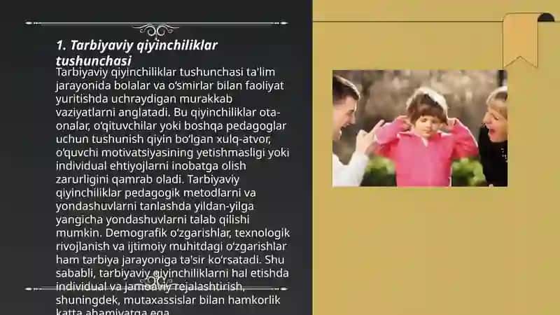 Tarbiyasi og'ir bolalar" bilan ishlash psixalogiyasi 3