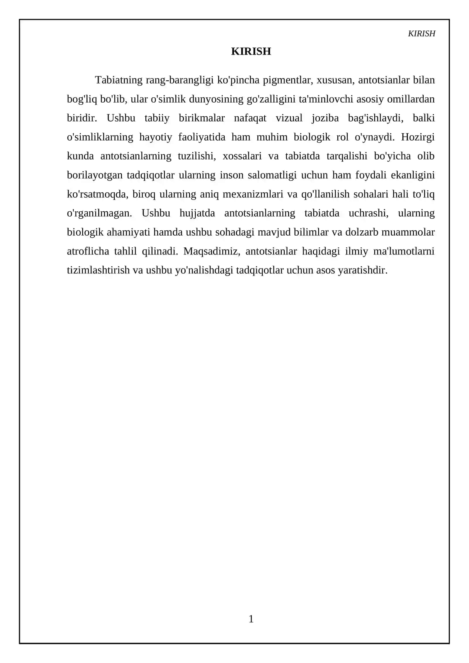 Pigmentation va antotsiantlar.Tabiatda uchrashi va biologik ahamiyati 3
