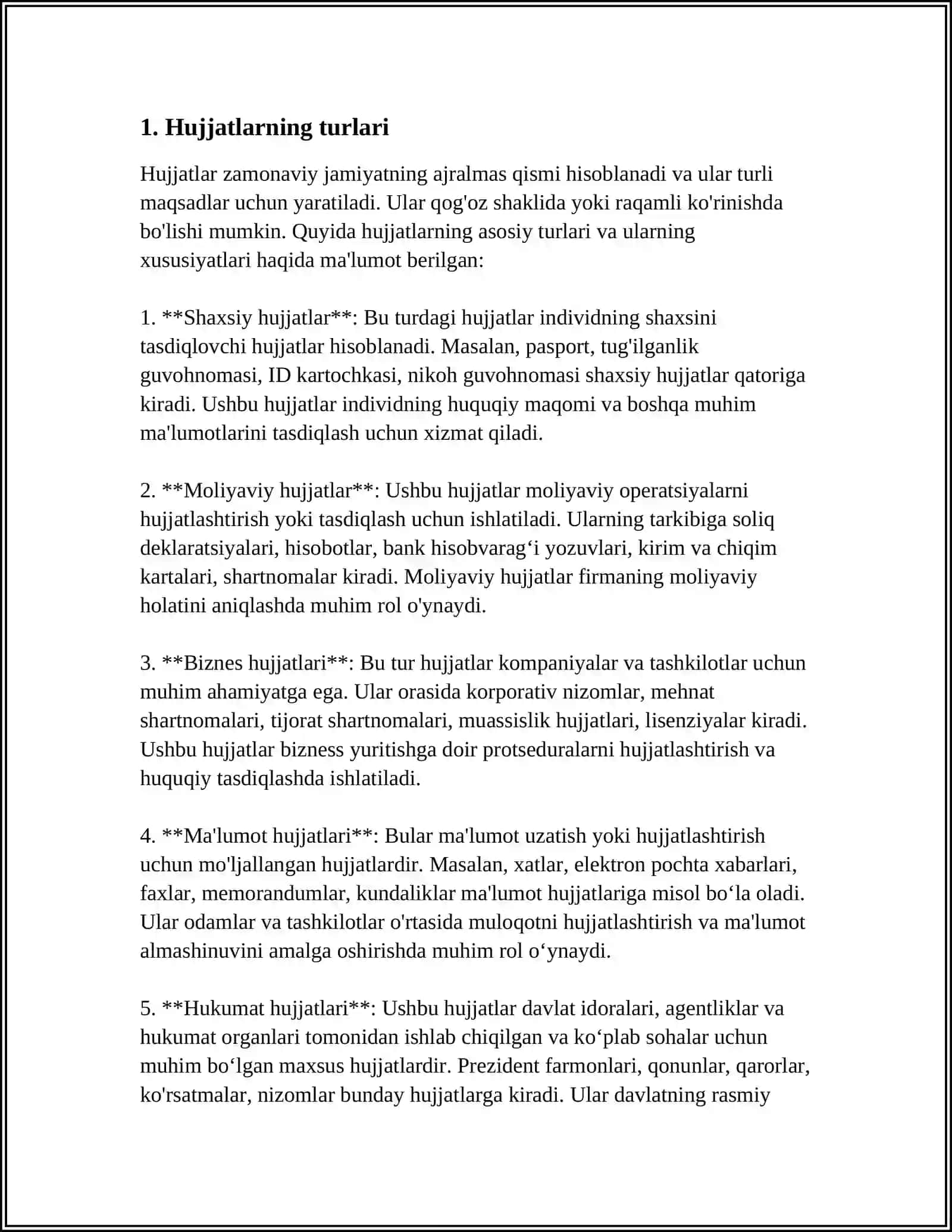 HUJJATLAR TARKIBI ULARNING GURUHLASHI VA SAQLASHI 3