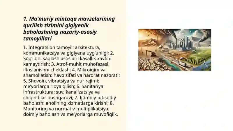 Maʼmuriy mintaqa mavzelarini qurilish tizimini gigiyenik baholash 3