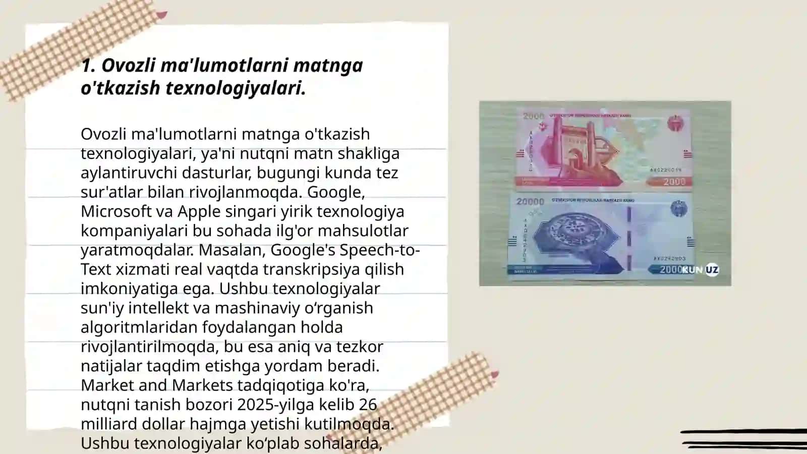Ovozli ma'lumotlarni matnga o'tkazish texnologiyalari 3