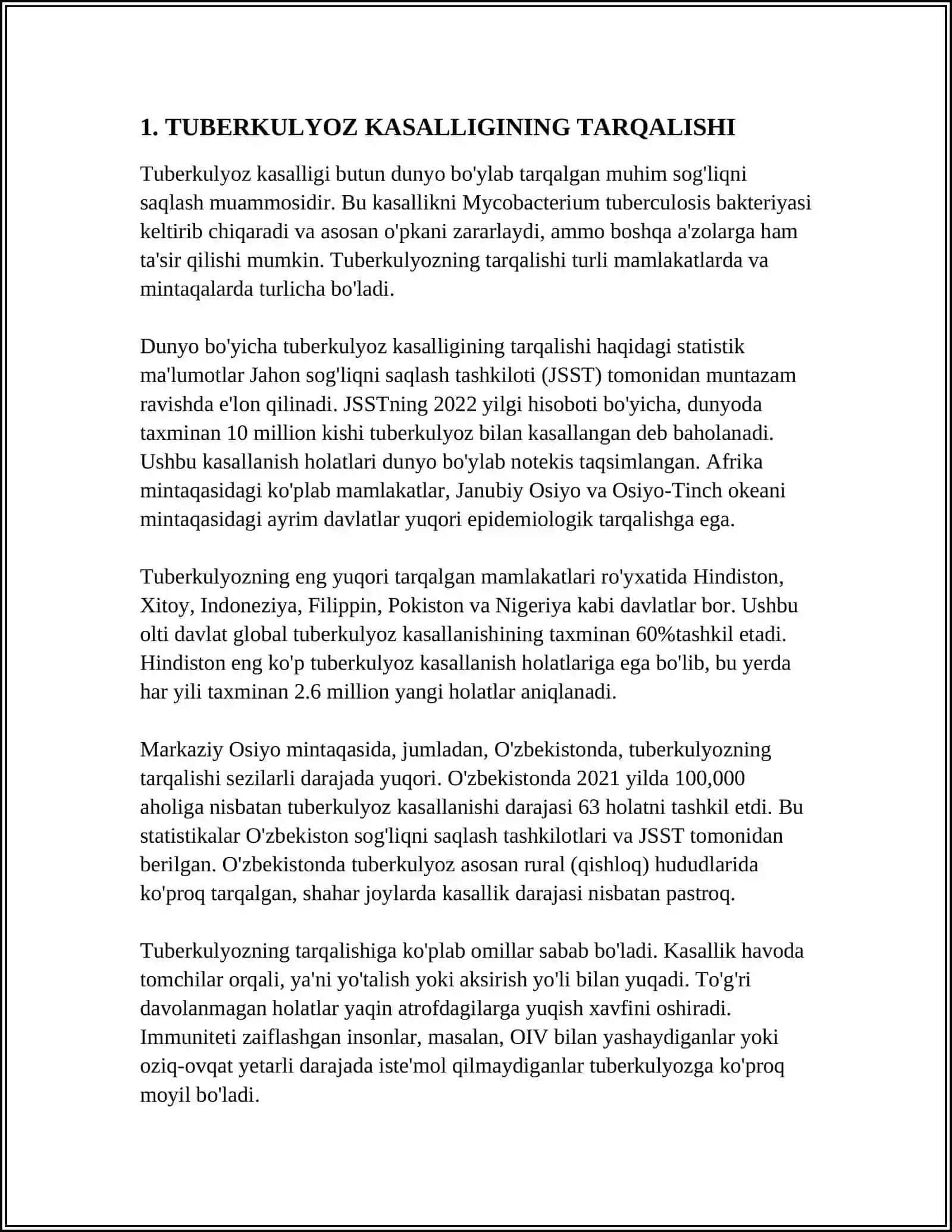 TUBERKULYOZ KASALLIGI 3