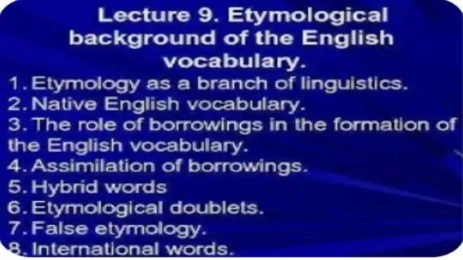 Etymology of words 3