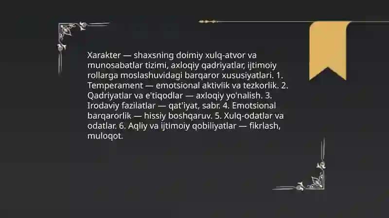 Xarakter 3