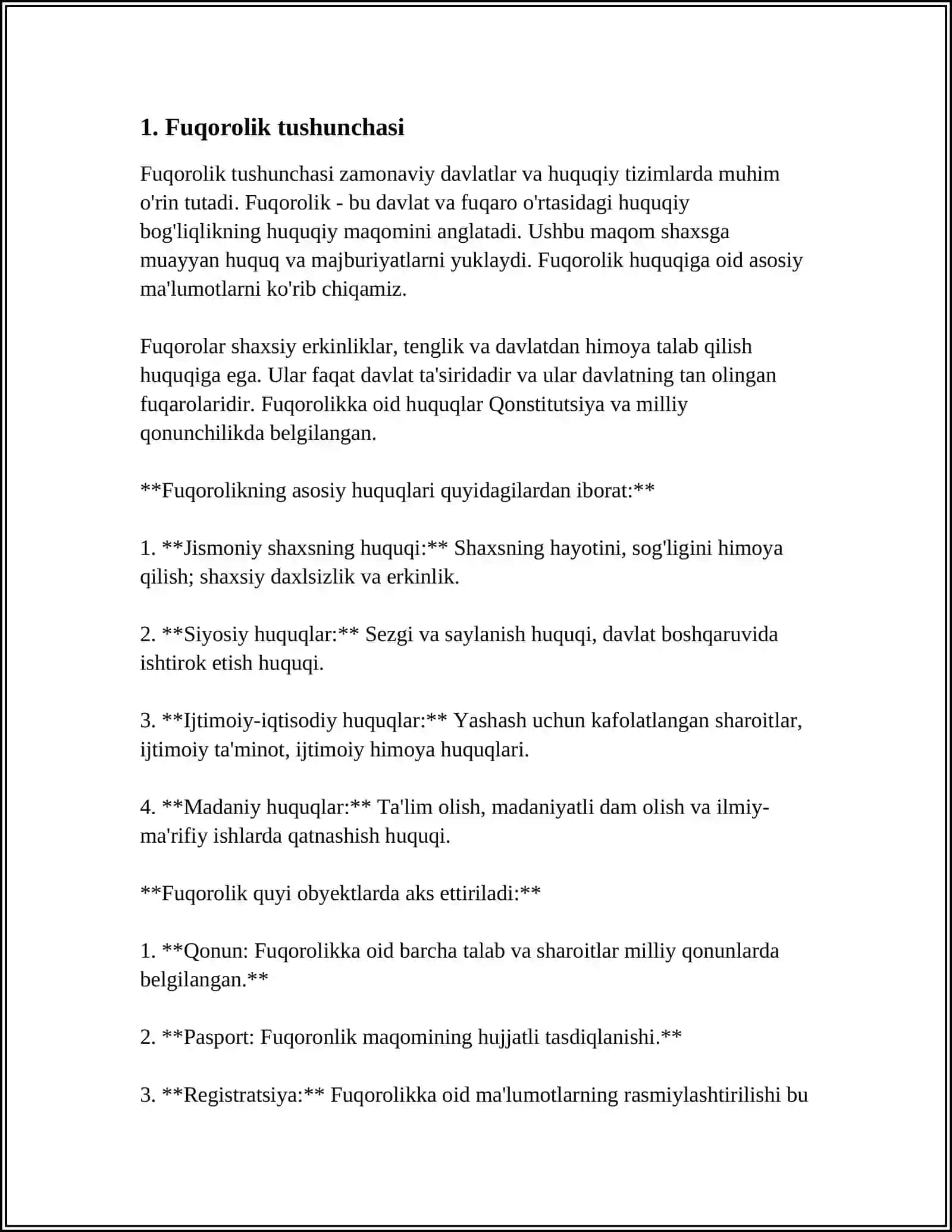 FUQOROLIKGA QABUL QILISH ASOSLARI 3