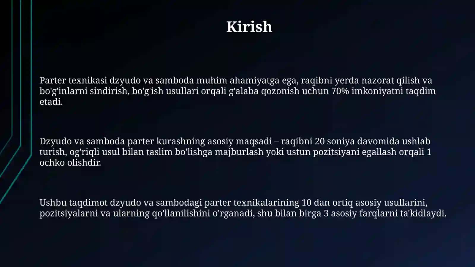 Dzyudo va sambo kurashlarda parter usullari 3