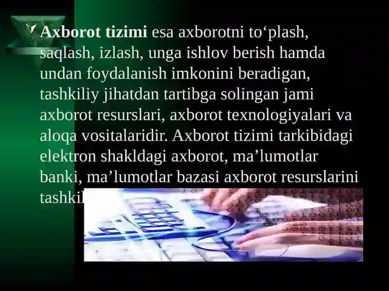 Axborot tizimlari va axborot texnologiyalari 3