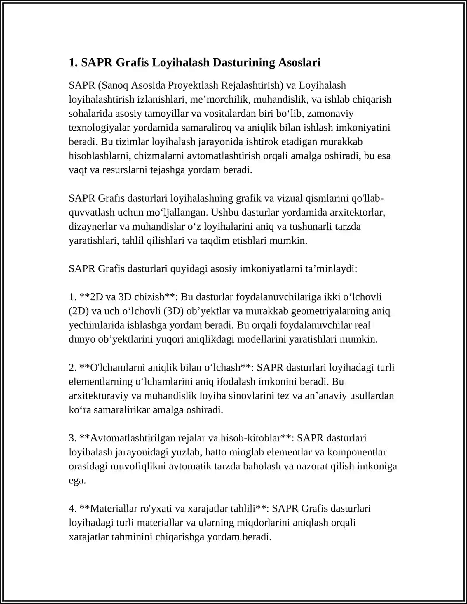 SAPR GRAFIS LOYIHALASH DASTURI HAQIDA 3