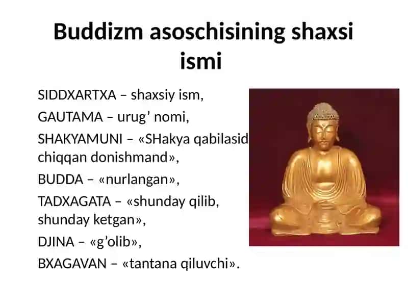 Buddaviylikdini yo'nalishlari vakitoblari 3