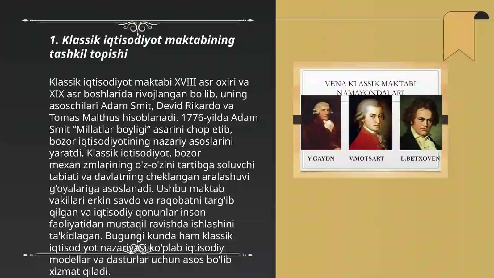 Klassik iqtisodiy gʻoyalarning asosiy namoyondalari 3