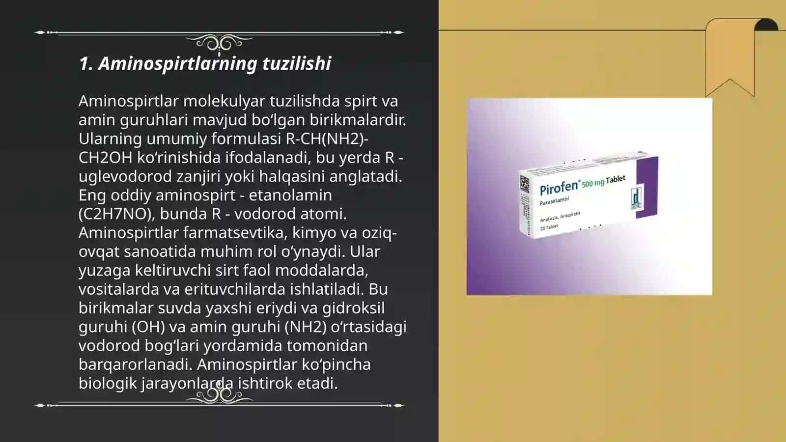 Aminospirtlar. Katexolaminlar 3