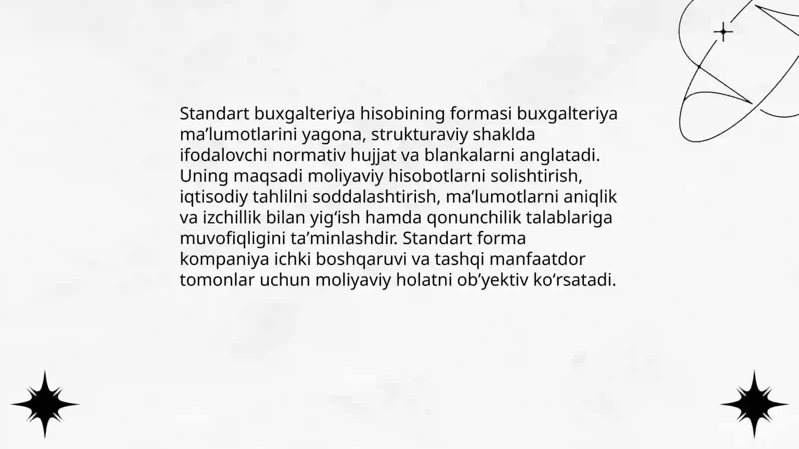 Buxgalteriya hisobining standart formasi 3