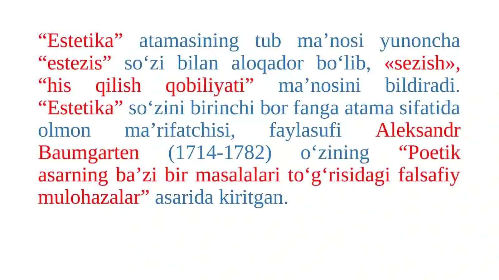 Estetika 3