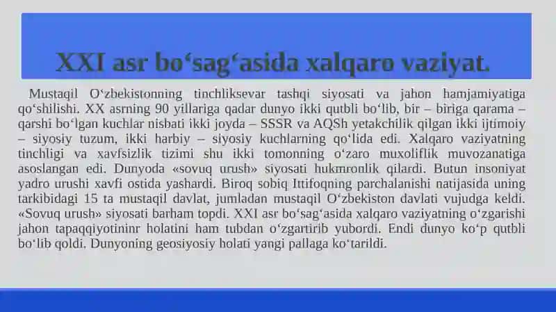 O’ZBEKISTONNING YANGI TARIXI 3