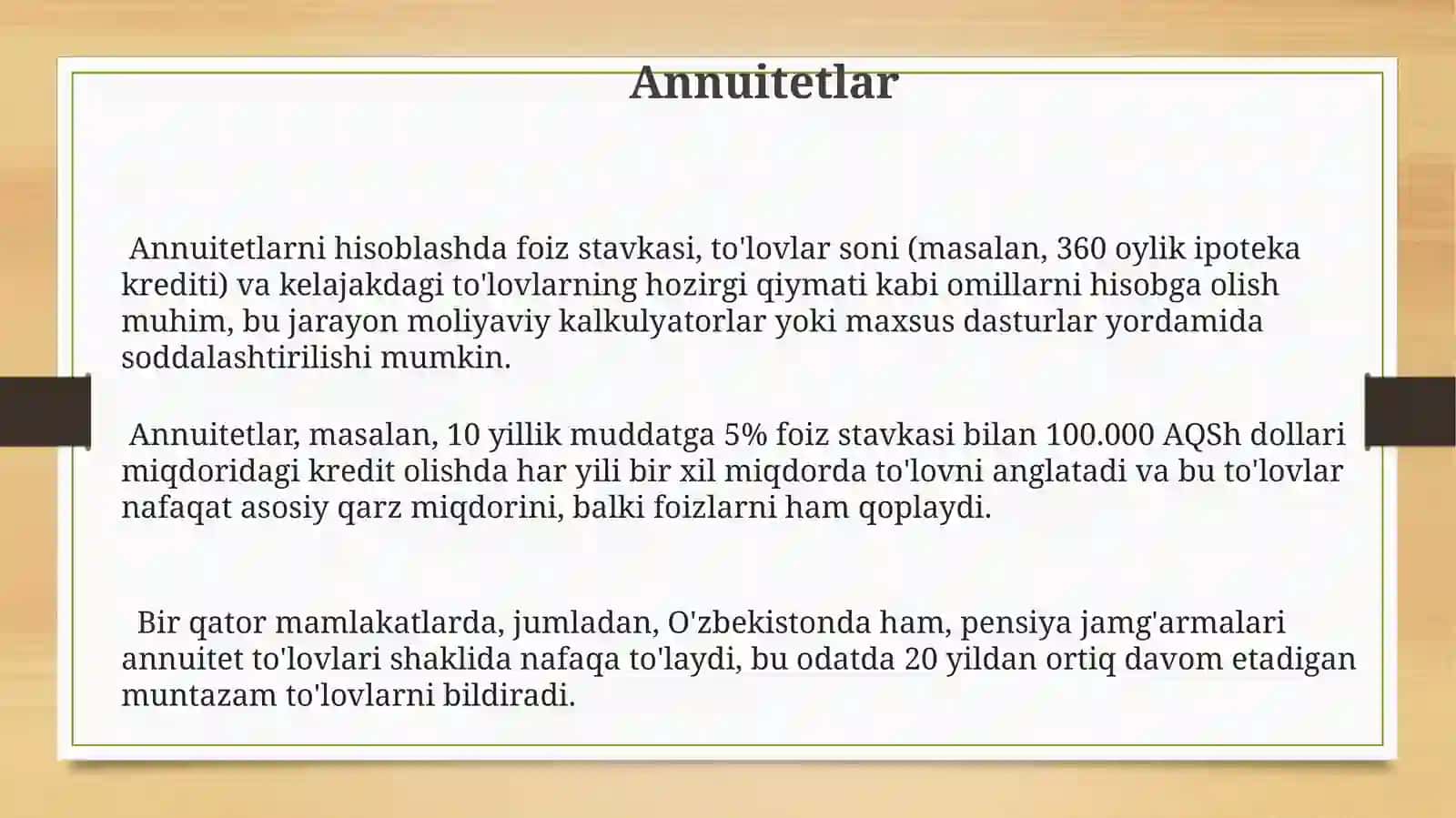 Pul mablag‘larining vaqt bo‘yicha qiymati kontseptsiyasi 3