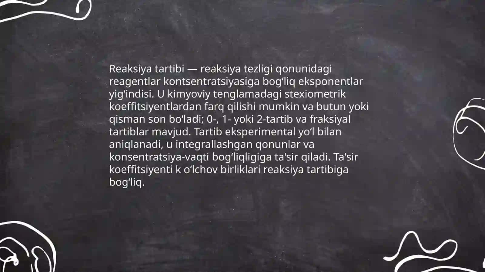 Reaksiyalarning tartibi va molekulyarligi 3