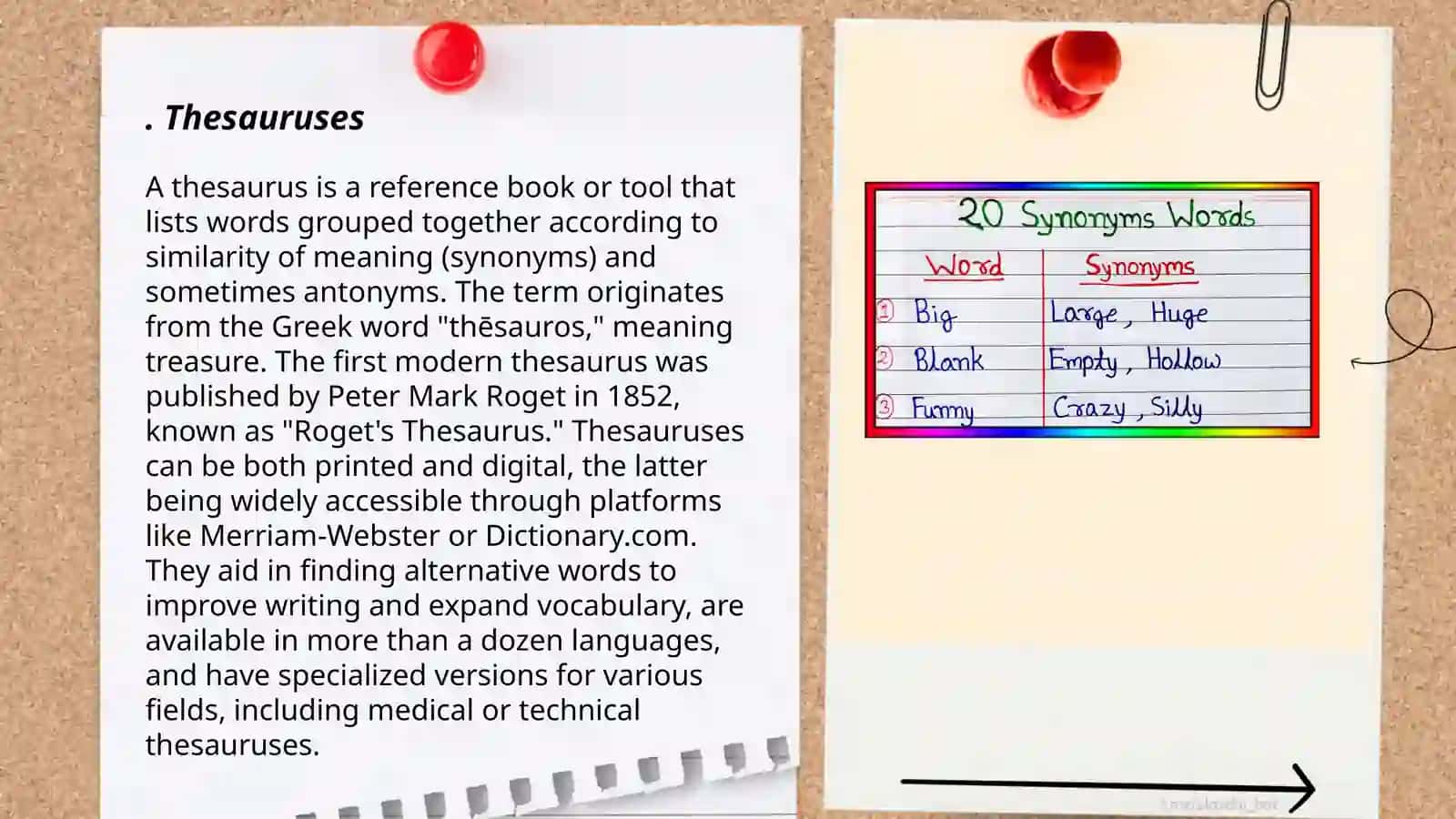 Sources of synonyms 3