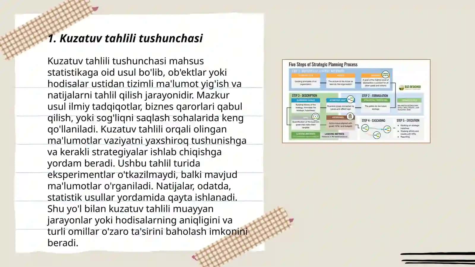 Kuzatuv tahlili tushunchasi 3