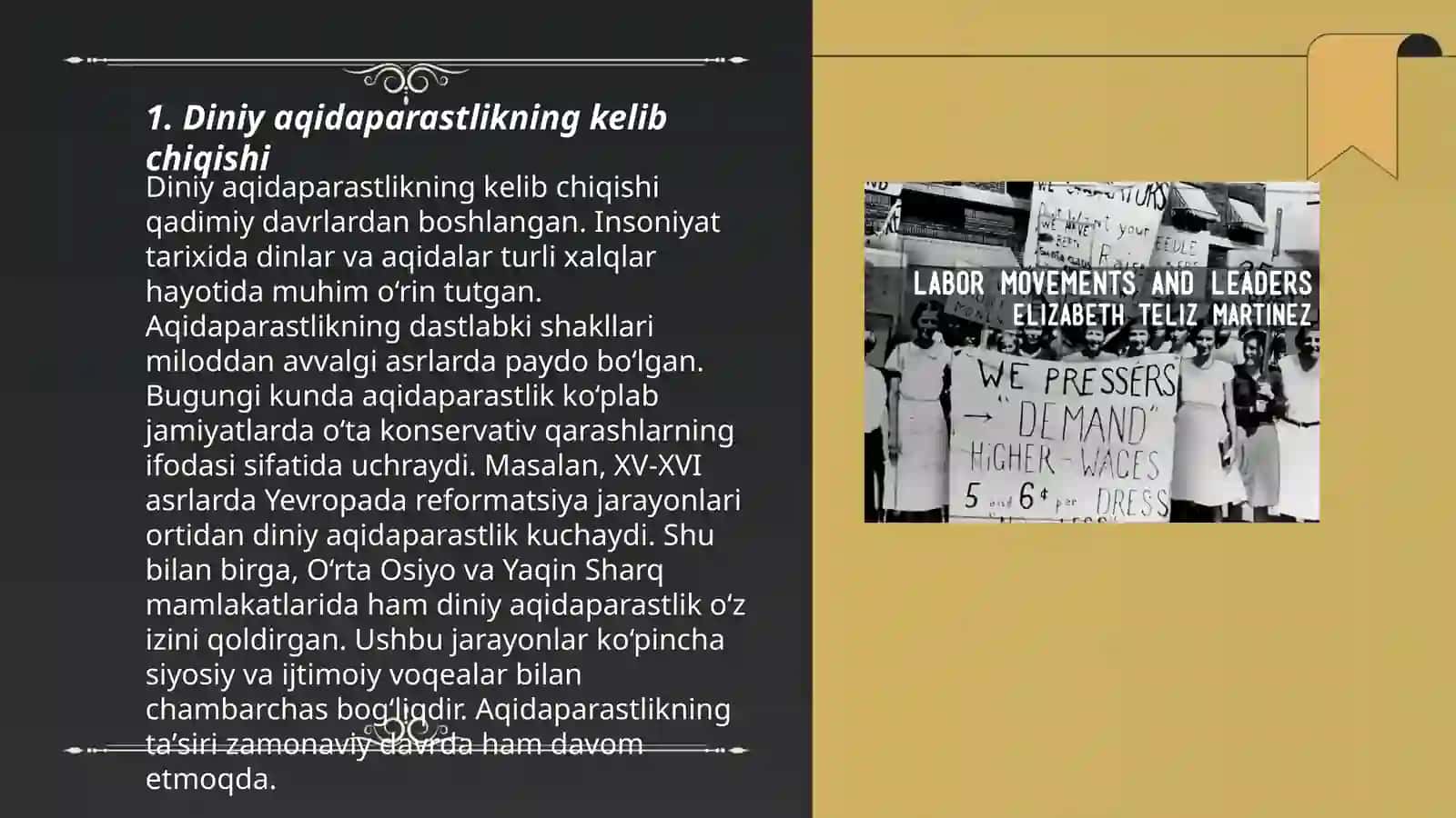 Diniy aqidaparastlik fanatizm ekisterimizim paydo boʻlishining ijtimoiy tarixiy zamonlari va rivojlanishi 3
