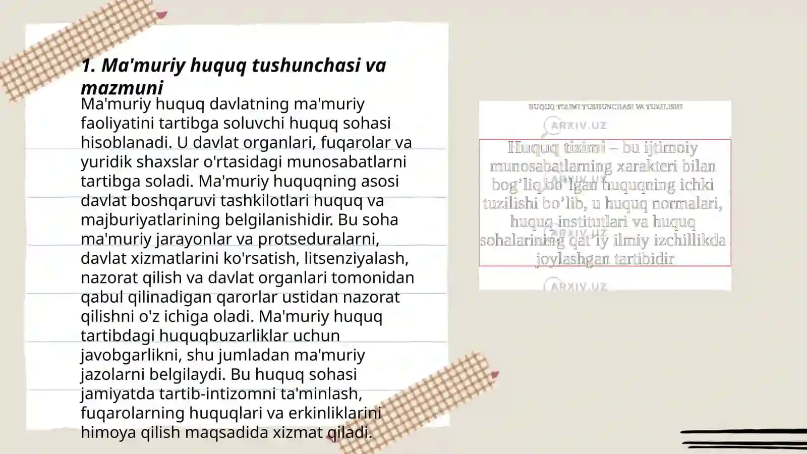 Ma’muriy huquq uslubi, tizimi va prinsiplari 3