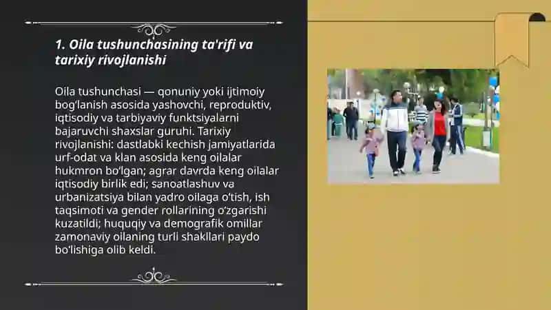 Oila tushunchasi shakllari tiplari va funksiyalari 3