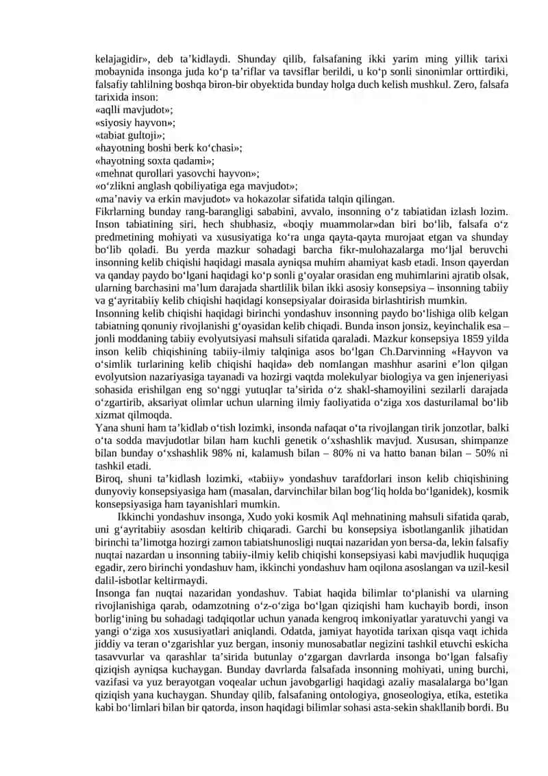 INSON FALSAFASI (FALSAFIY ANTROPOLOGIYA) 3