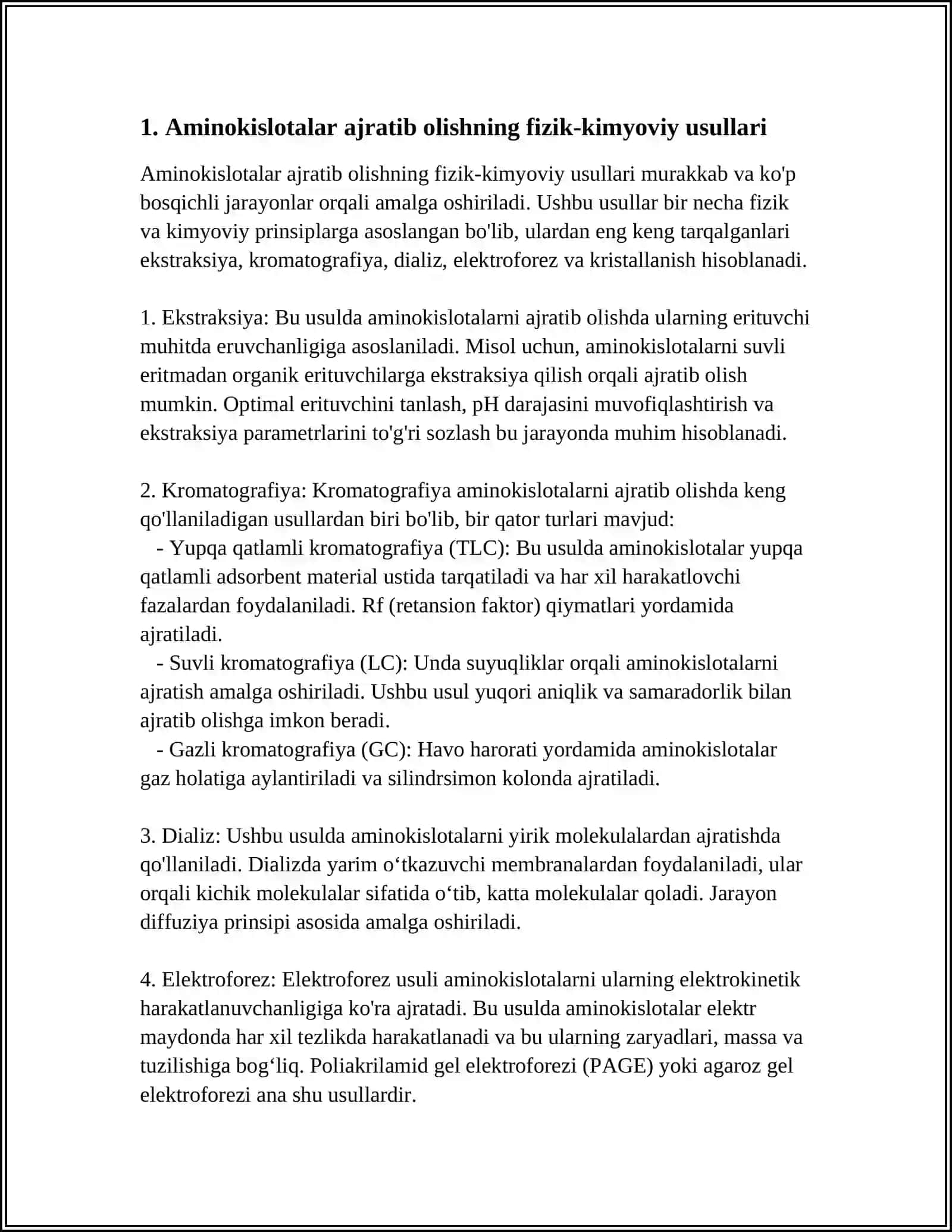 AMINOKISLOTALAR AJRATIB OLISH VA IDENTIFIKATSIYA USULLARI 3