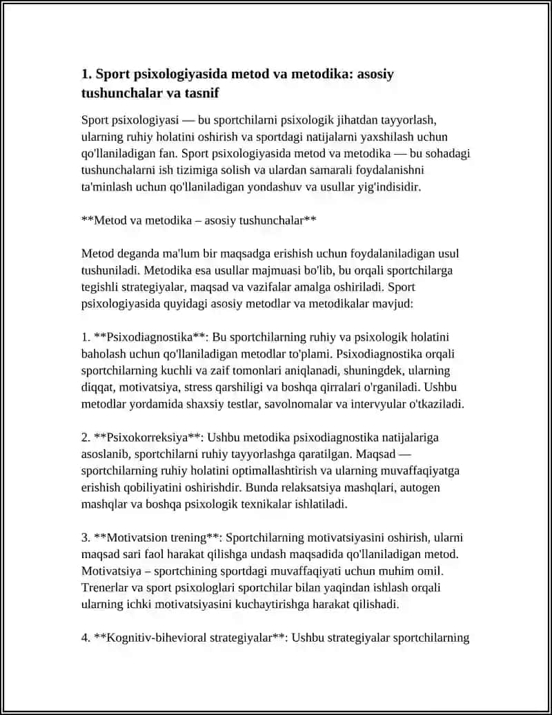 SPORT PSIHOLOGIYASIDA METOD VA METODIKA HAQIDA TUSHUNCHA 3