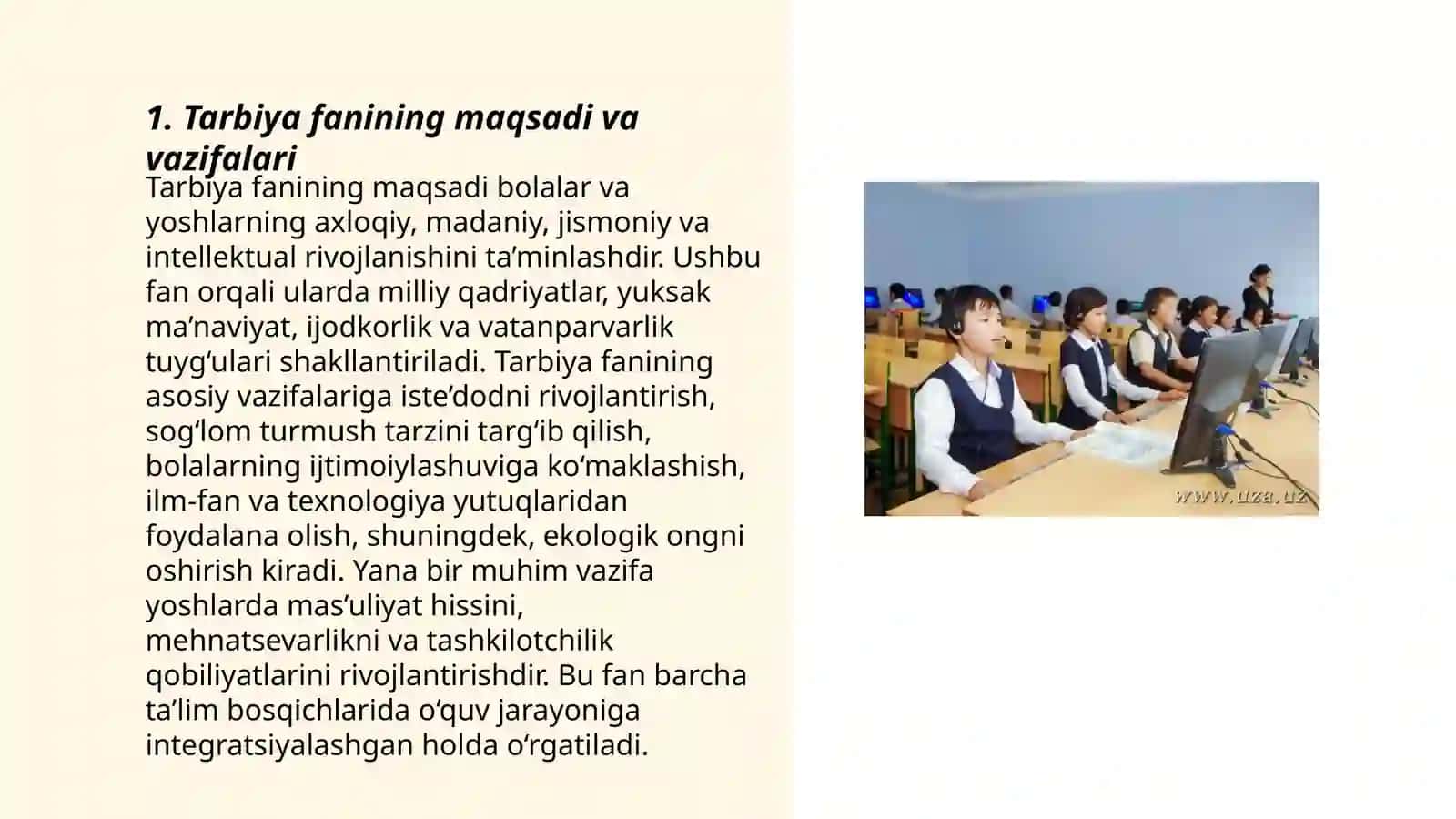 "Umumta'lim maktablarida tarbiya fanini o'qitish metodikasi jarayoni yaxlit tizim sifatida" mavzusida esse yozish 3