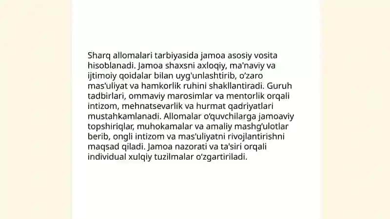 Sharq allomalarining tarbiya metodlari haqidagi fikrlari 3