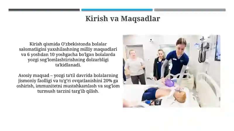 Boshlangich talimda yozgi sog'lomlashtirish mashgulotlarini rejalashtrsh va tashkil qilish 3