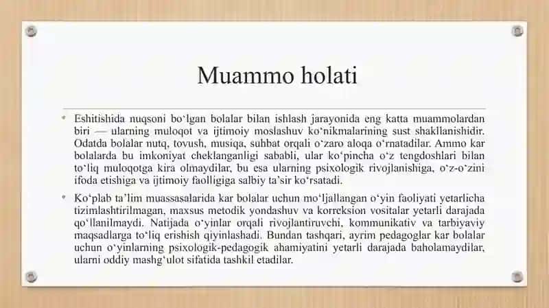 Kar bolalar oʻyinlarining xususiyatlari loyiha ishi 3