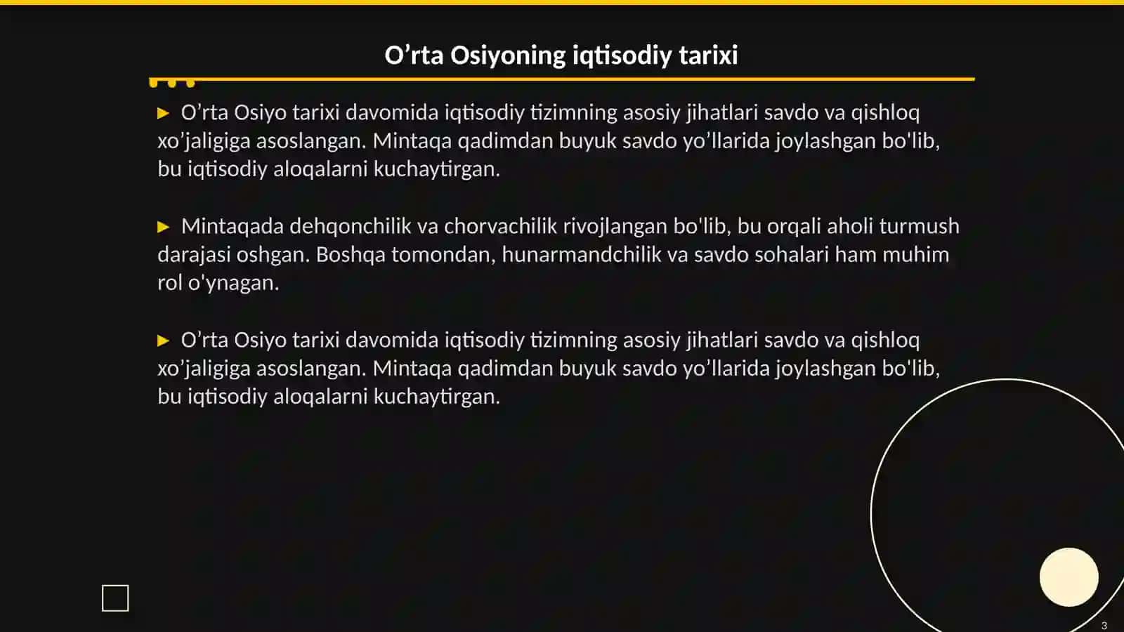 O’rta Osiyoda Temuriylar davrigacha va Amir Temur va Temuriylar davridagi iqtisodiy g’oyalar va iqtisodiy siyosat 3