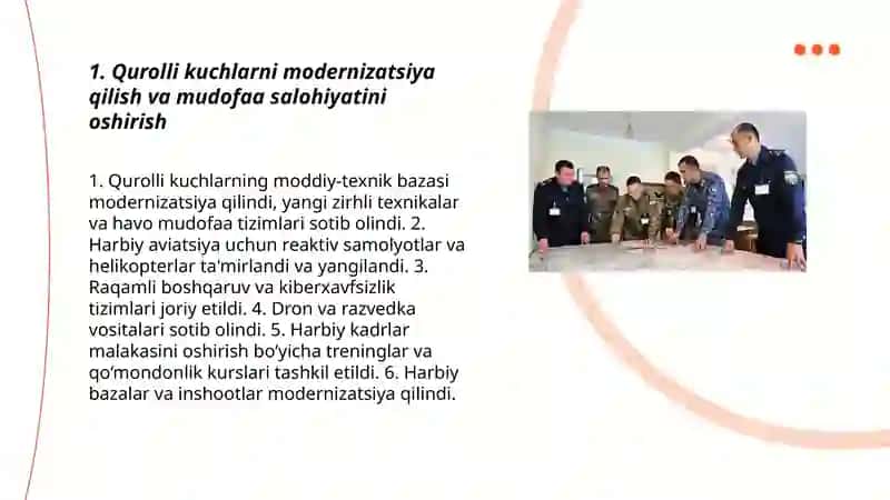 Milliy xavfsizlikni ta'minlash borasida amalga oshirilayotgan ishlar 3