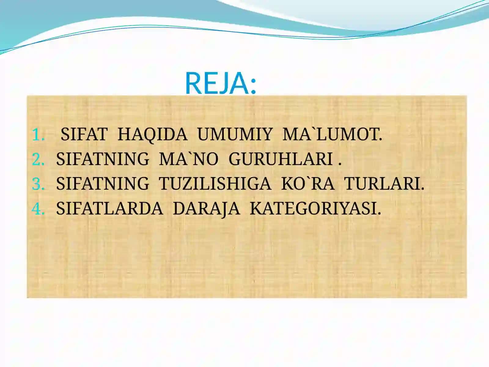 SIFATLARNING YASALISHI.SIFATLARNING TUZILISHI JIHATDAN TURLARI 3