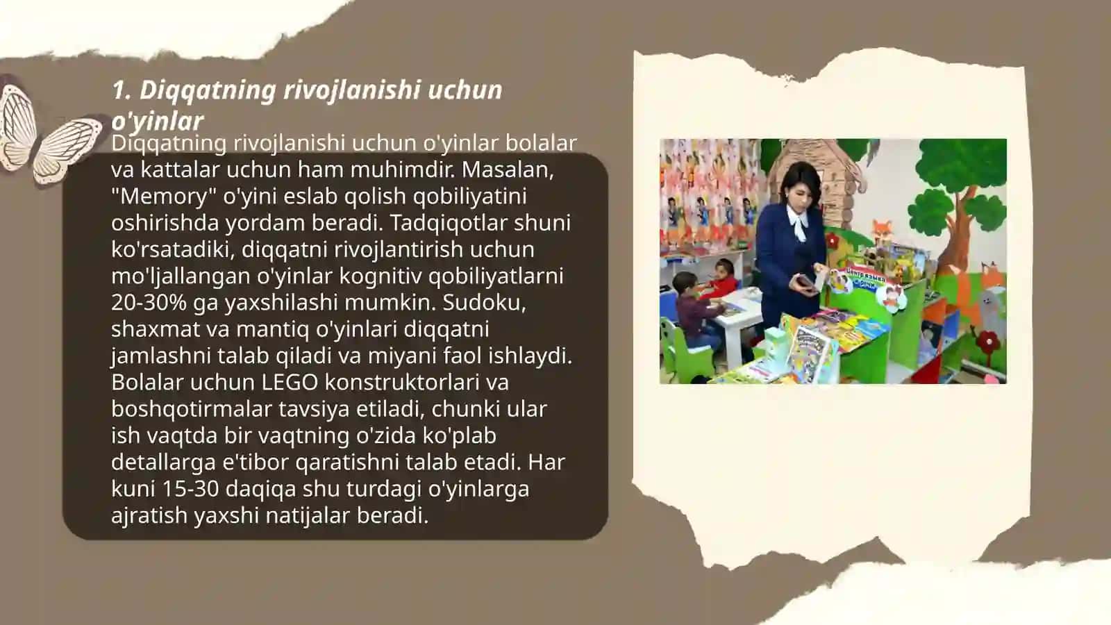 Diqqatning rivojlanishi uchun o'yinlar 3