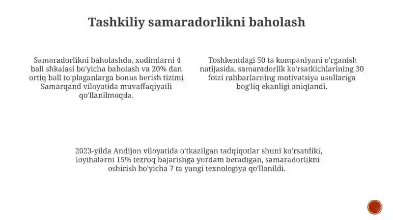 Tashkilotni amaliy tahlil qilish nazariyasi 3