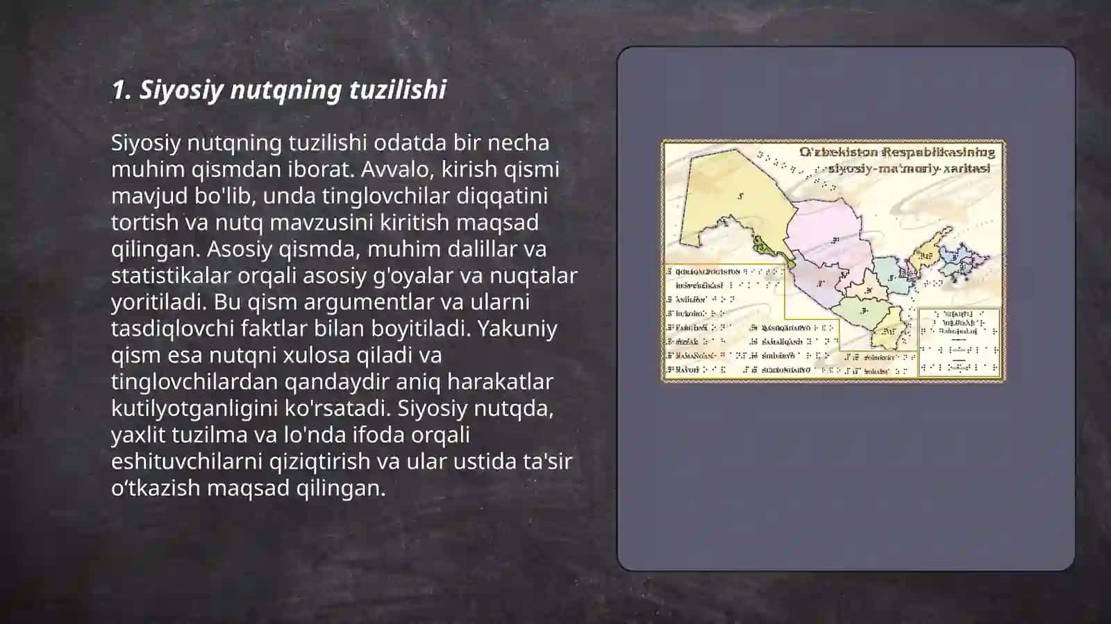 Siyosiy va ijtimoiy notiqlik. Sessiya konferensiyasidagi siyosiy nutqlar 3