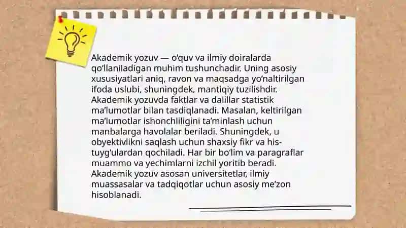 Akademik yozish va samarali amalga oshirish 3