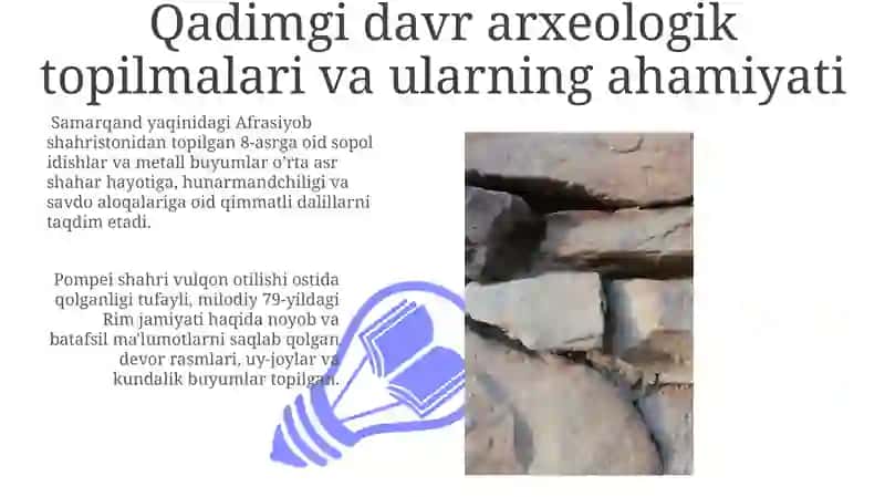 Qadimgi davr arxeologik topilmalar 3