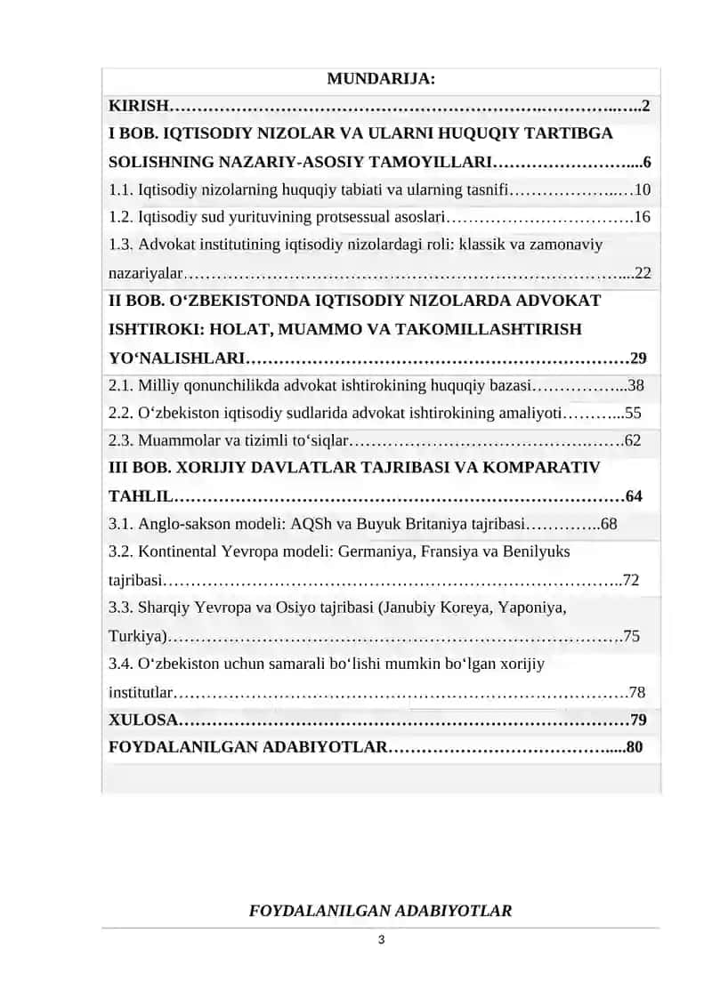 IQTISODIY NIZOLARNI HAL ETISHDA ADVOKAT ISHTIROKI (MILLIY VA XORIJIY TAJRIBA) 3