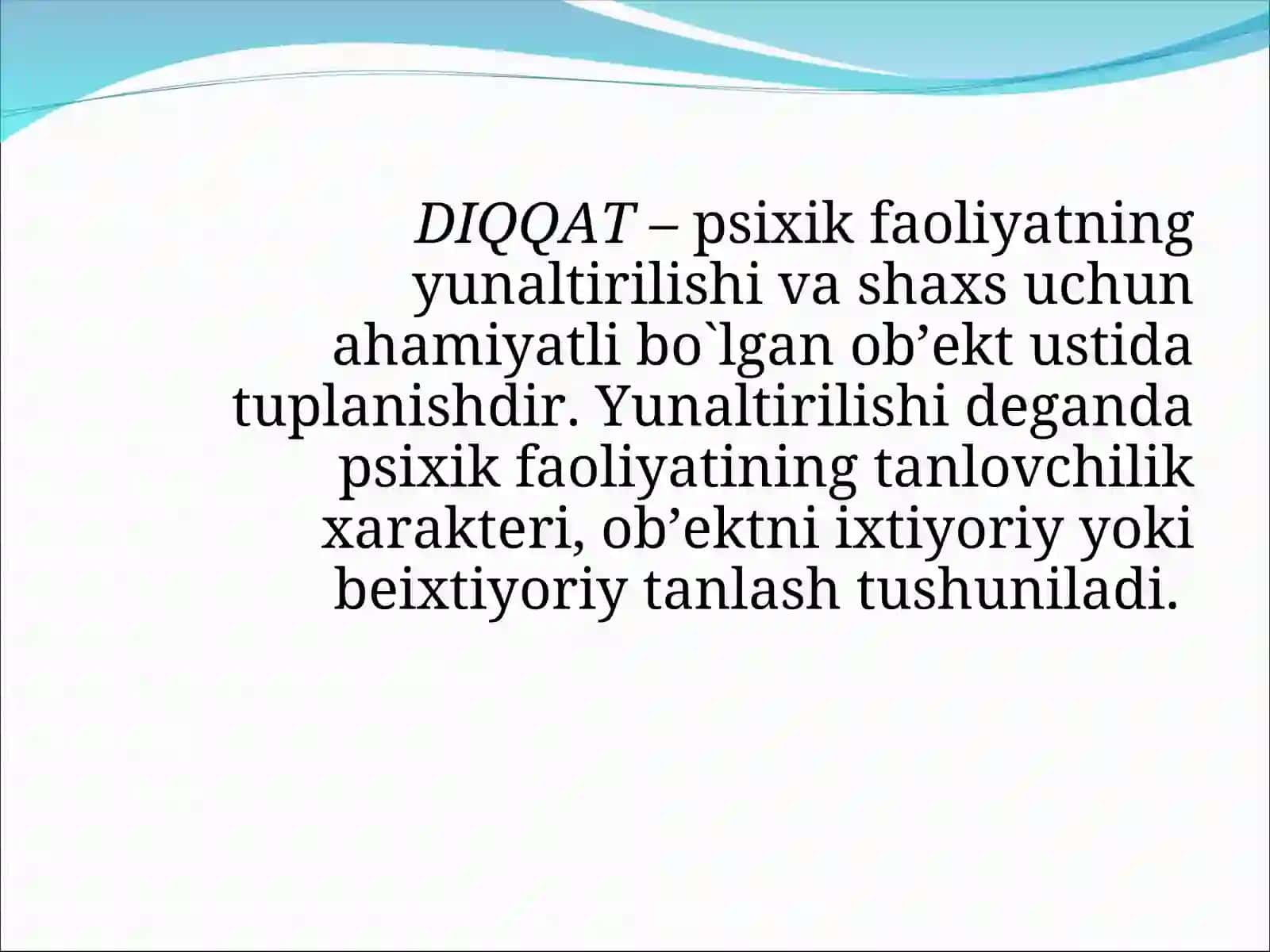 Umumiy psixologiya fanidan tayyorlagan prezentatsiyasi 3
