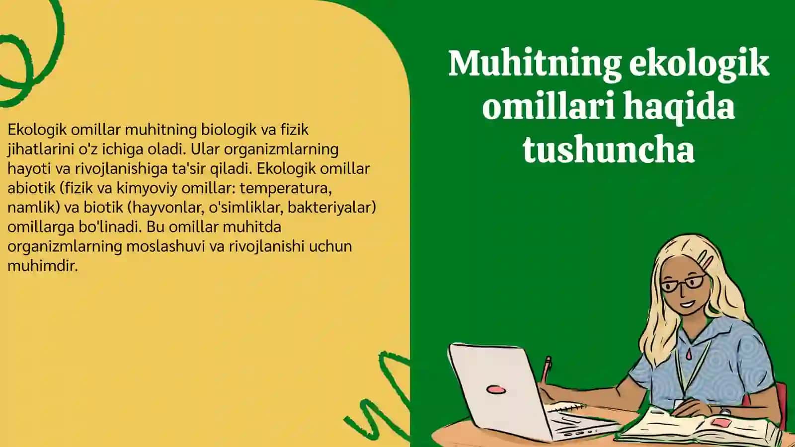 Muhit va ekologik omillar. Muhitga organizmlarning moslashishi 3
