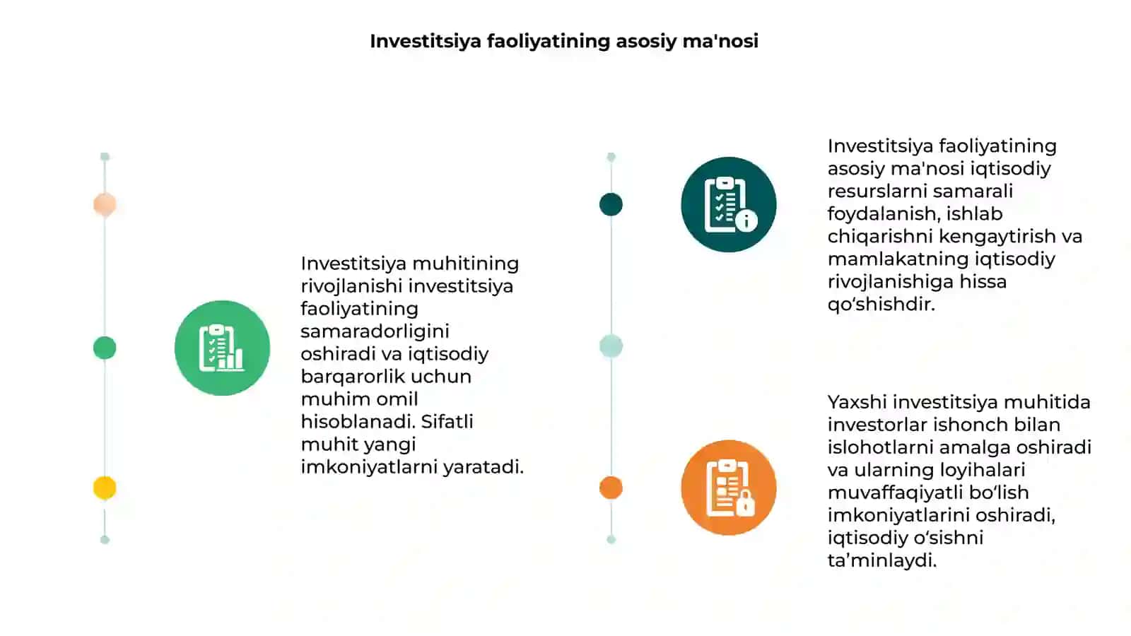 Investitsiya faoliyatini rivojlantirishda investitsiya muhitining o'rni 3