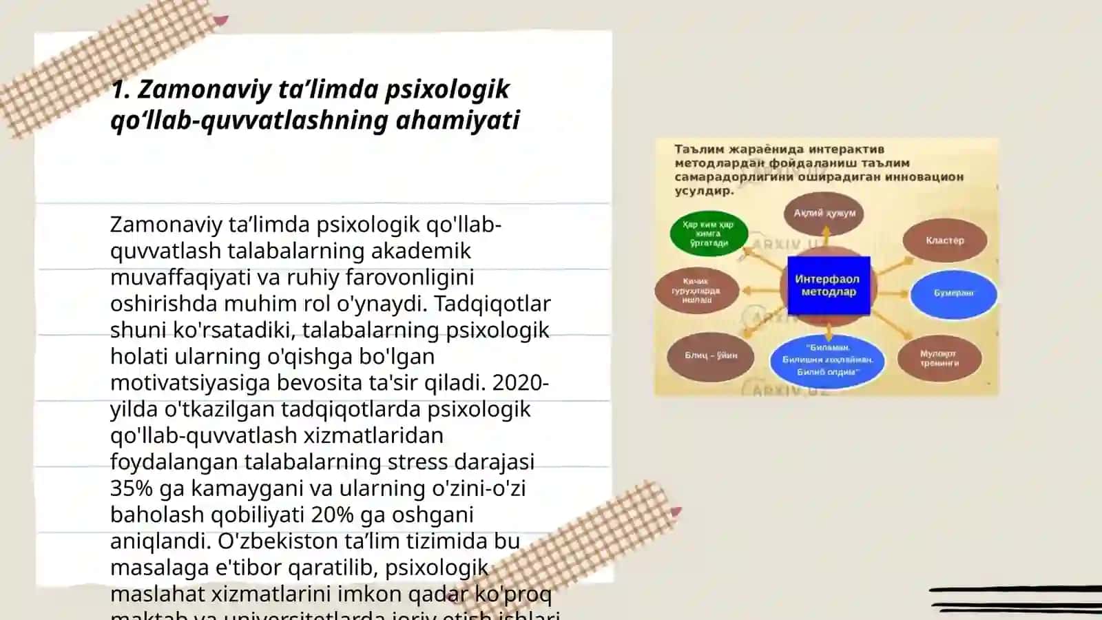 Zamonaviy taʼlimda psixologik -pedagogik qoʻllab quvvatlashni rivojlantirish 3