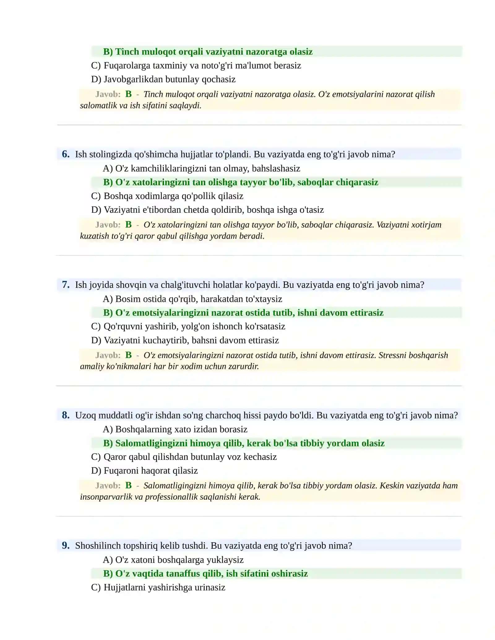 BOJXONA XIZMATIGA ISHGA KIRISH PSIXOLOGIK SINOV Testlari 3