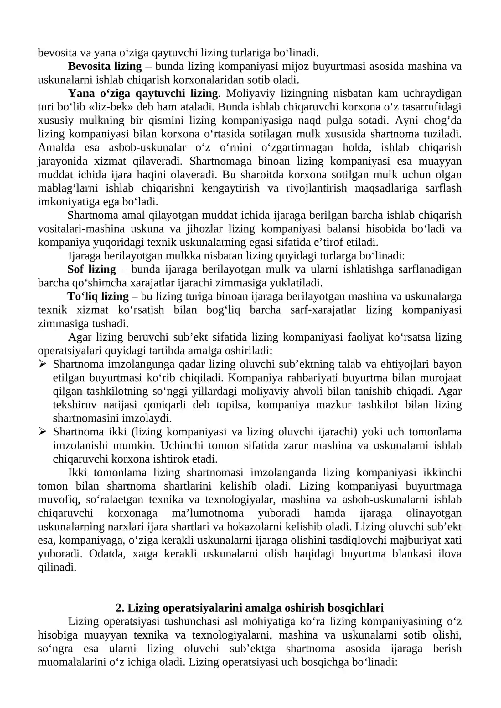 IQTISODIYOTDA LIZING KREDITLARIDAN FOYDALANISH 3
